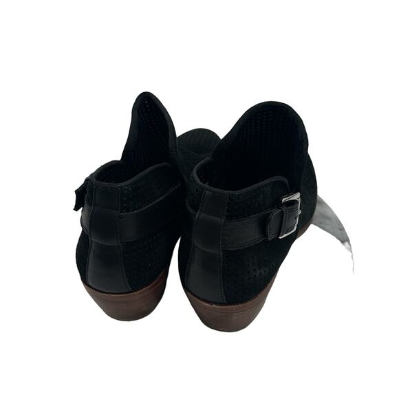 Sam Edelman black suede Paula perforated ankle boots - Picture 2 of 6